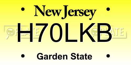 H70LKB New Jersey License Plate