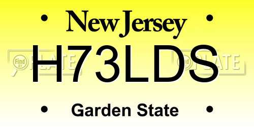 H73LDS New Jersey License Plate