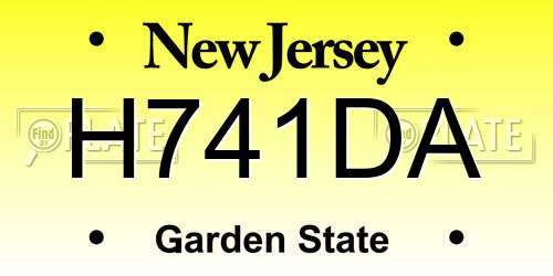 H741DA New Jersey License Plate