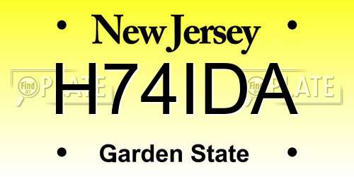 H74IDA New Jersey License Plate