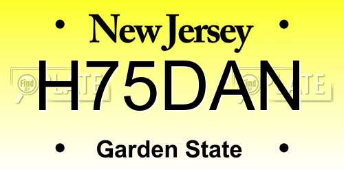 H75DAN New Jersey License Plate
