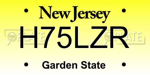 H75LZR New Jersey License Plate