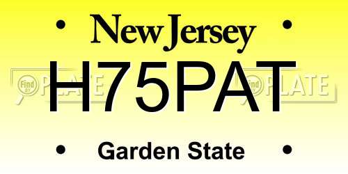 H75PAT New Jersey License Plate