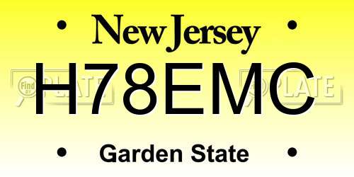 H78EMC New Jersey License Plate