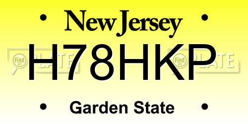 H78HKP New Jersey License Plate
