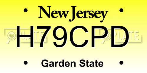 H79CPD New Jersey License Plate