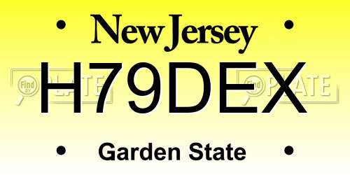 H79DEX New Jersey License Plate