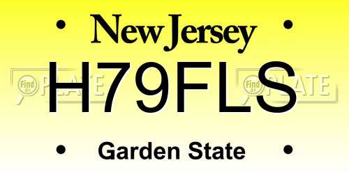 H79FLS New Jersey License Plate