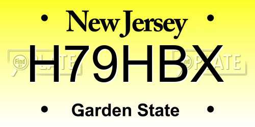 H79HBX New Jersey License Plate