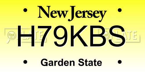 H79KBS New Jersey License Plate
