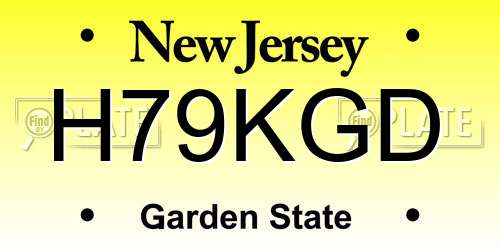 H79KGD New Jersey License Plate