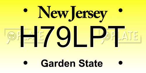 H79LPT New Jersey License Plate
