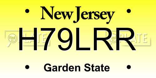 H79LRR New Jersey License Plate