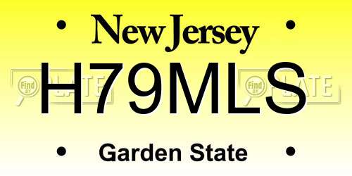 H79MLS New Jersey License Plate