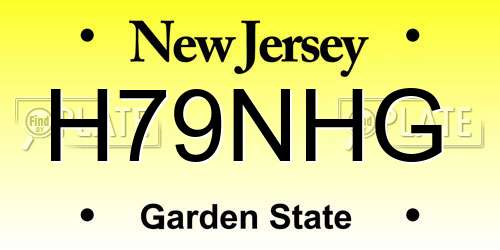 H79NHG New Jersey License Plate