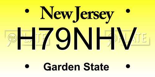 H79NHV New Jersey License Plate
