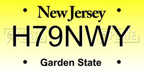 H79NWY New Jersey License Plate