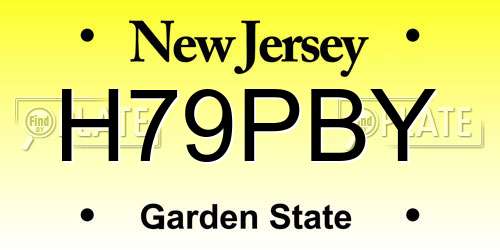 H79PBY New Jersey License Plate