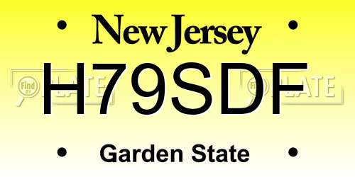 H79SDF New Jersey License Plate