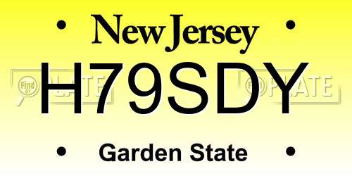 H79SDY New Jersey License Plate