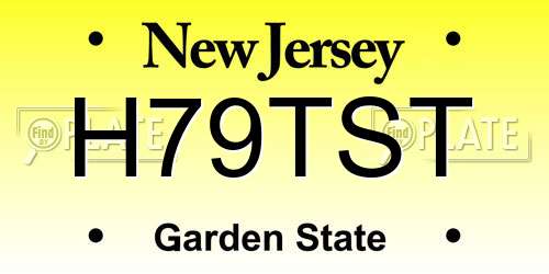 H79TST New Jersey License Plate