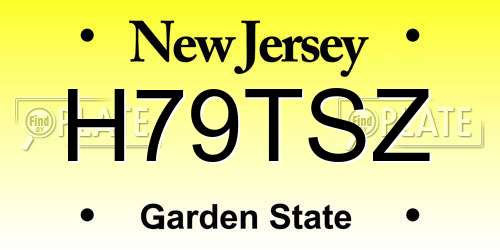 H79TSZ New Jersey License Plate