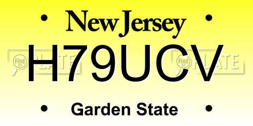 H79UCV New Jersey License Plate
