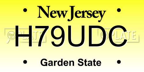H79UDC New Jersey License Plate