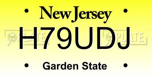H79UDJ New Jersey License Plate