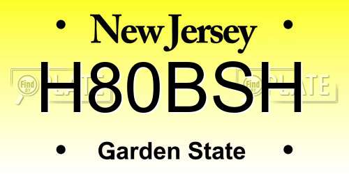 H80BSH New Jersey License Plate