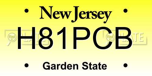 H81PCB New Jersey License Plate
