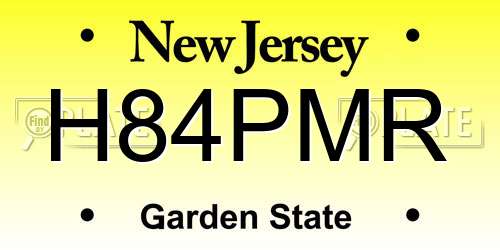 H84PMR New Jersey License Plate