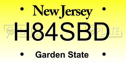 H84SBD New Jersey License Plate