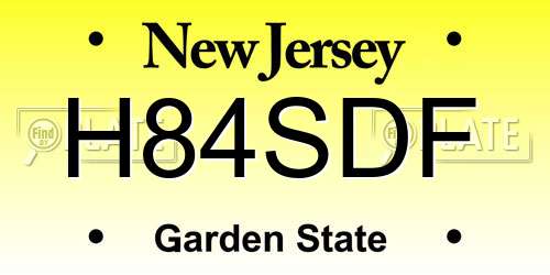 H84SDF New Jersey License Plate