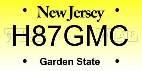 H87GMC New Jersey License Plate