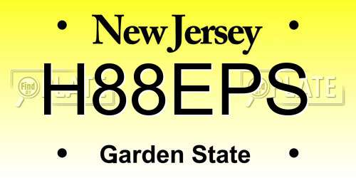 H88EPS New Jersey License Plate