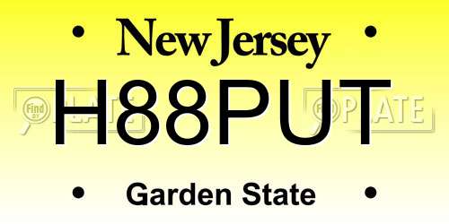 H88PUT New Jersey License Plate