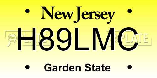H89LMC New Jersey License Plate