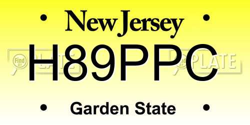 H89PPC New Jersey License Plate