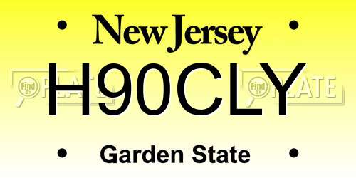 H90CLY New Jersey License Plate