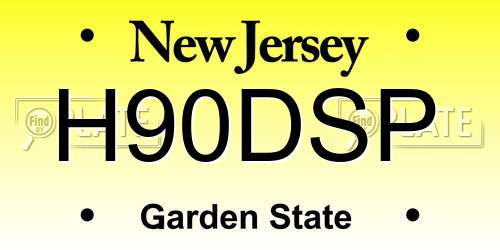 H90DSP New Jersey License Plate