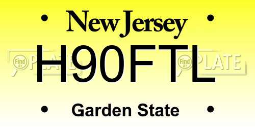H90FTL New Jersey License Plate