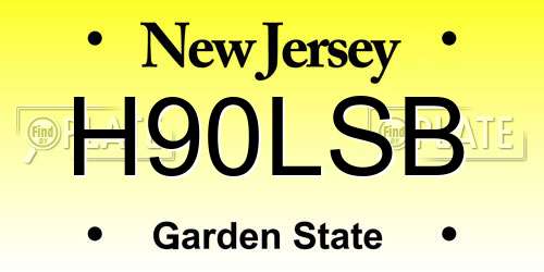 H90LSB New Jersey License Plate