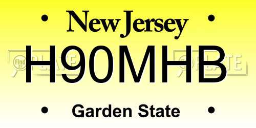 H90MHB New Jersey License Plate