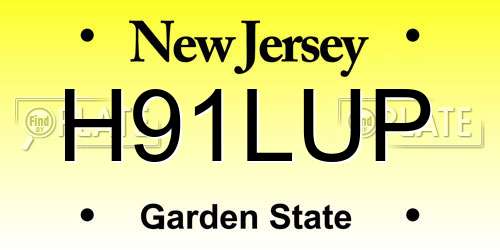 H91LUP New Jersey License Plate