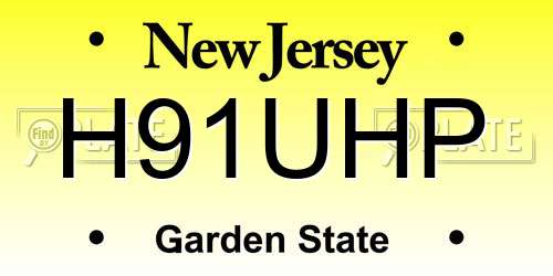 H91UHP New Jersey License Plate