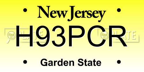 H93PCR New Jersey License Plate