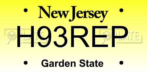 H93REP New Jersey License Plate