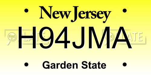 H94JMA New Jersey License Plate