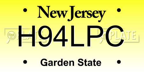 H94LPC New Jersey License Plate